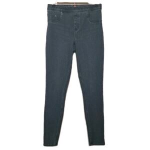 Spanx Denim Ankle Leggings Womens Medium M Blue Dark Wash Jeggings Shaping Jeans